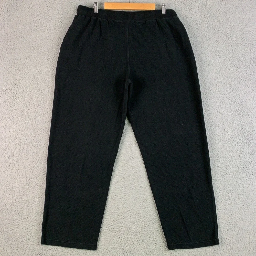 Polo Ralph Lauren Pants Mens XL Black Waffle Knit Thermal Pony Sleepwear Lounge - Picture 4 of 8